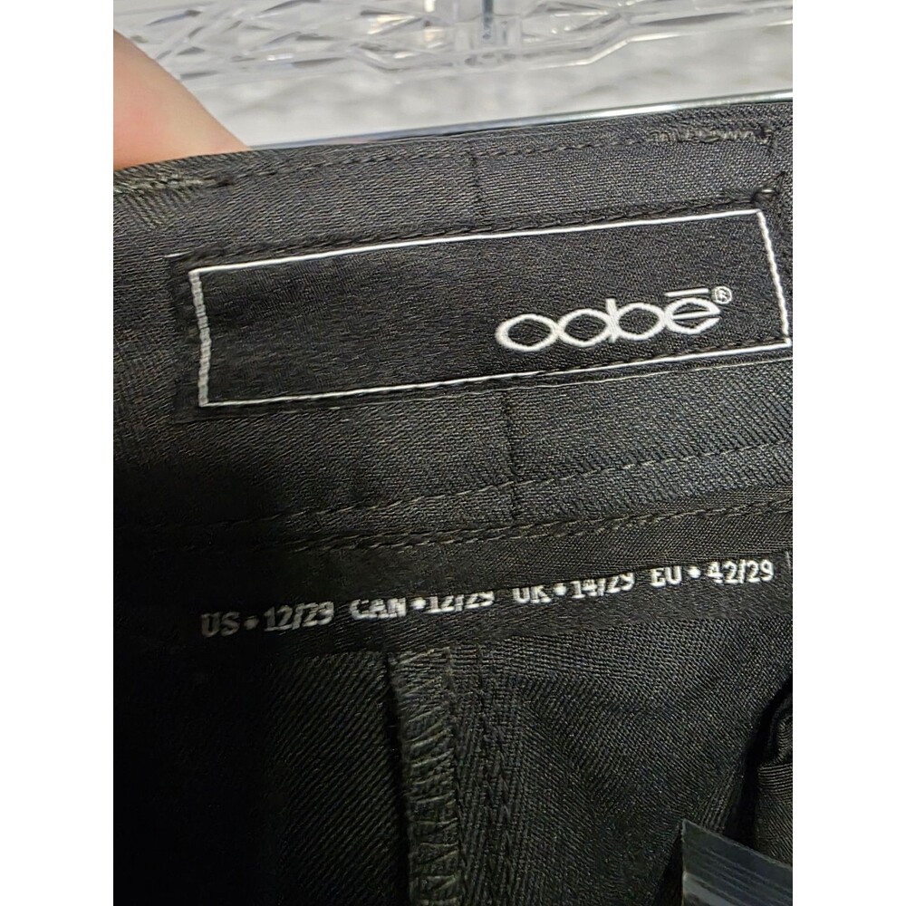 aodee women's 12 Black Dress Pants Flat Front Waist 29 Inseam 29 Made in Vietnam - Picture 5 of 5
